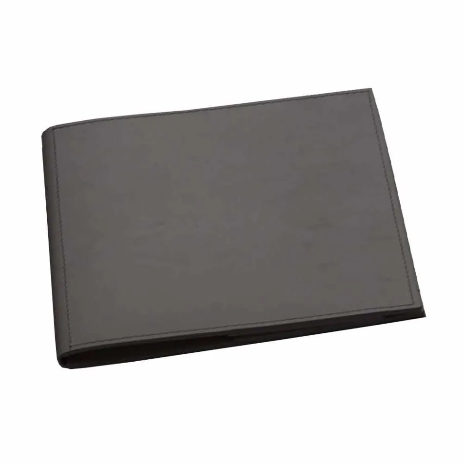 Accesorios de escritorio en cuero regenerado 5 piezas Made in Italy - Medea Viadurini