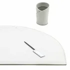 Accesorios de escritorio en cuero regenerado 5 piezas Made in Italy - Medea Viadurini