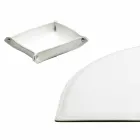 Accesorios de escritorio en cuero regenerado 5 piezas Made in Italy - Medea Viadurini