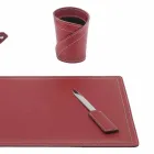 Accesorios Escritorio de cuero regenerado de 4 piezas hecho en Italia - Ascanio Viadurini