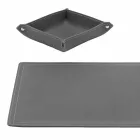 Accesorios Escritorio de cuero regenerado de 4 piezas hecho en Italia - Ascanio Viadurini