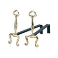 Morillos para chimenea Altura 32 cm en latón Made in Italy - Panda