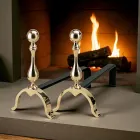 Morillos para chimenea de latón Altura 32 cm Made in Italy - Oso Viadurini