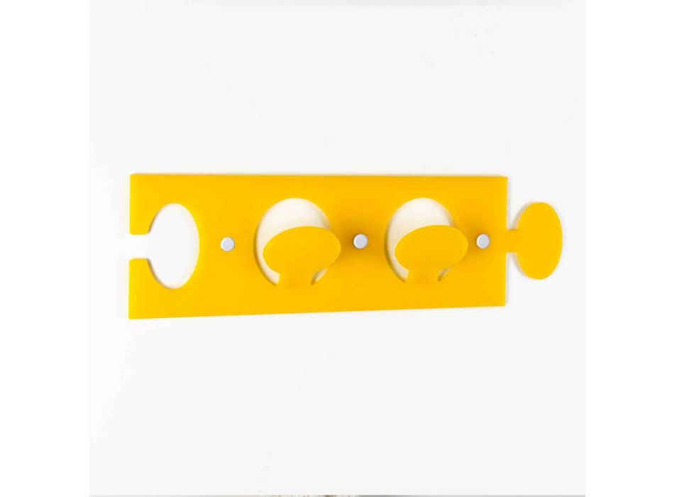 Colgador de pared de color en plexiglás diseño doble 3 piezas - Fratack Viadurini