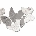 Percha de pared con diseño de mariposas 5pomelli made in Italy Brice Viadurini