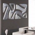 Que cuelga de la pared decorado con diseño de la mano en hoja de plata Holt