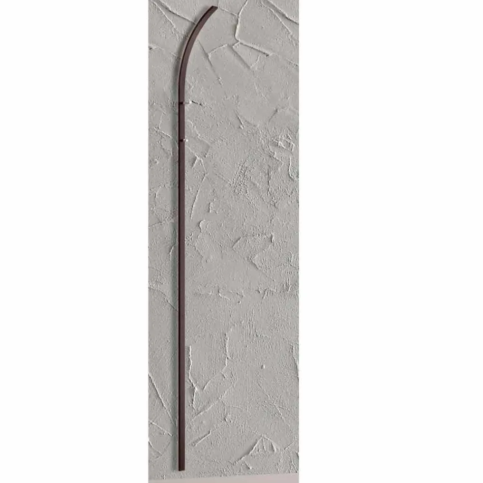 Perchero de pared de metal con 2 ganchos y luz LED Made in Italy - Osmio Viadurini