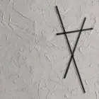 Perchero de pared en metal pintado con 5 clavijas Made in Italy - Olmium Viadurini