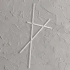 Perchero de pared en metal pintado con 5 clavijas Made in Italy - Olmium Viadurini