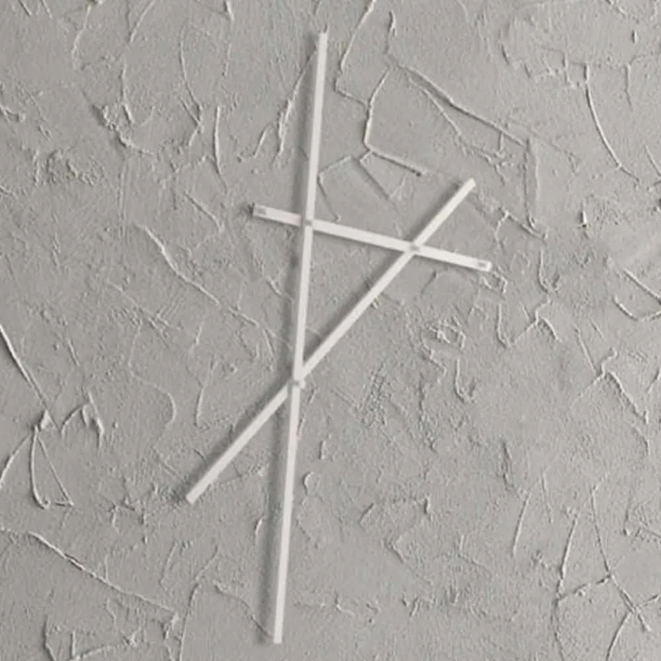 Perchero de pared en metal pintado con 5 clavijas Made in Italy - Olmium Viadurini