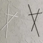 Perchero de pared en metal pintado con 5 clavijas Made in Italy - Olmium Viadurini