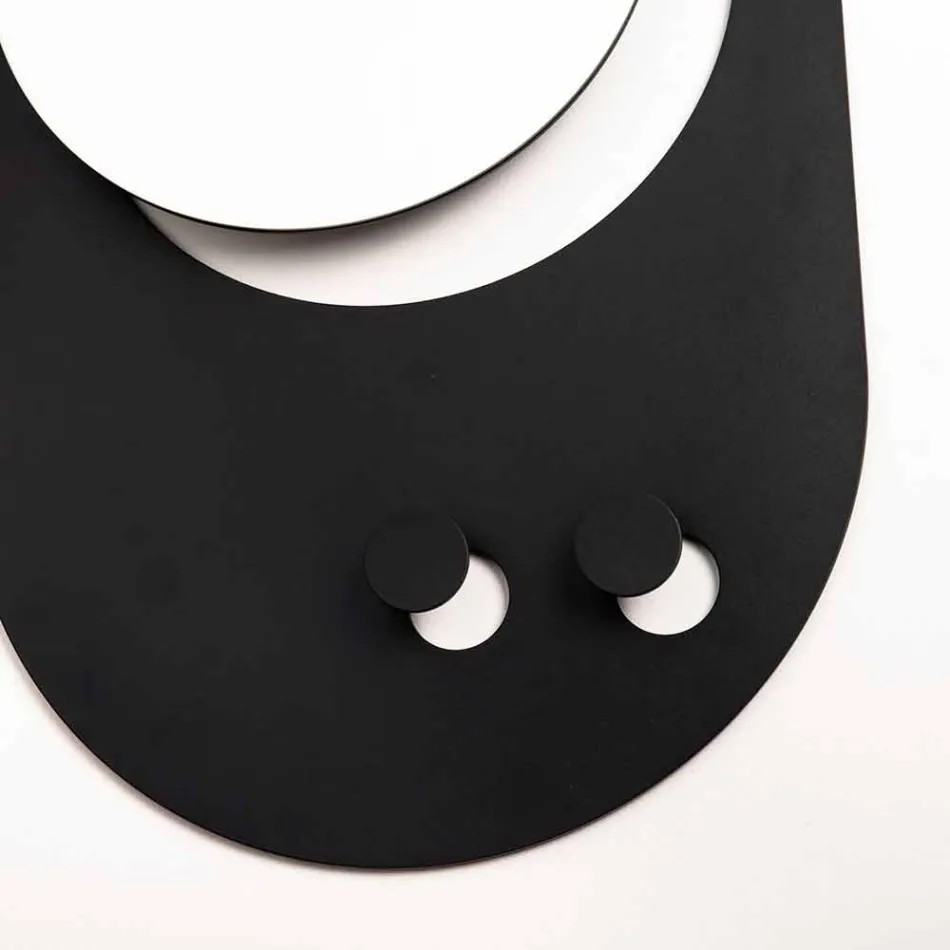 Perchero de pared moderno en acero con espejo Made in Italy - Pilippo Viadurini