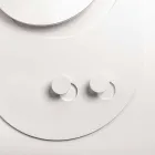 Perchero de pared moderno en acero con espejo Made in Italy - Pilippo Viadurini