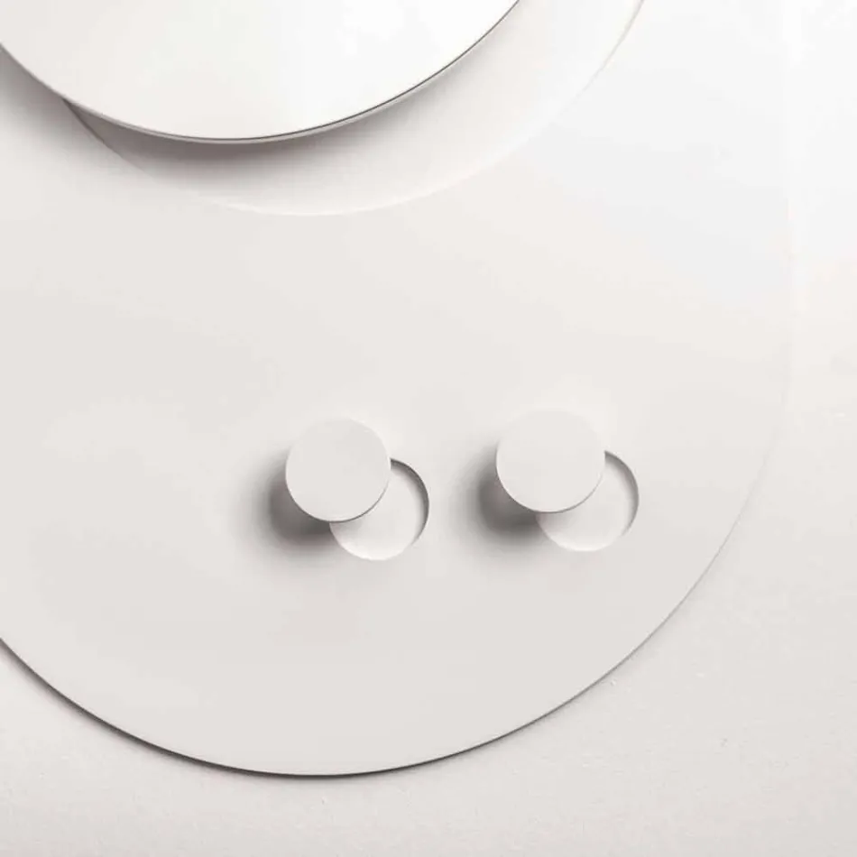 Perchero de pared moderno en acero con espejo Made in Italy - Pilippo Viadurini