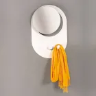Perchero de pared moderno en acero con espejo Made in Italy - Pilippo Viadurini
