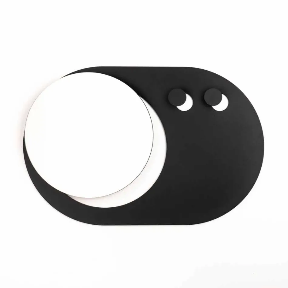 Perchero de pared moderno en acero con espejo Made in Italy - Pilippo Viadurini