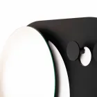 Perchero de pared moderno en acero con espejo Made in Italy - Pilippo Viadurini