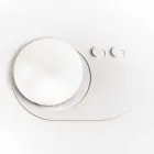 Perchero de pared moderno en acero con espejo Made in Italy - Pilippo Viadurini