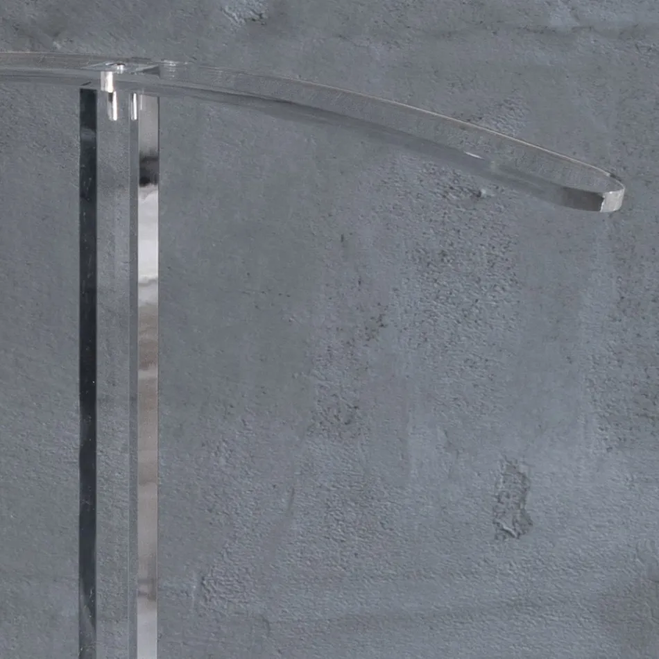 Perchero de suelo de cristal acrílico transparente Essential - Ginergo Viadurini