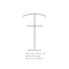 Perchero de suelo de cristal acrílico transparente Essential - Ginergo Viadurini