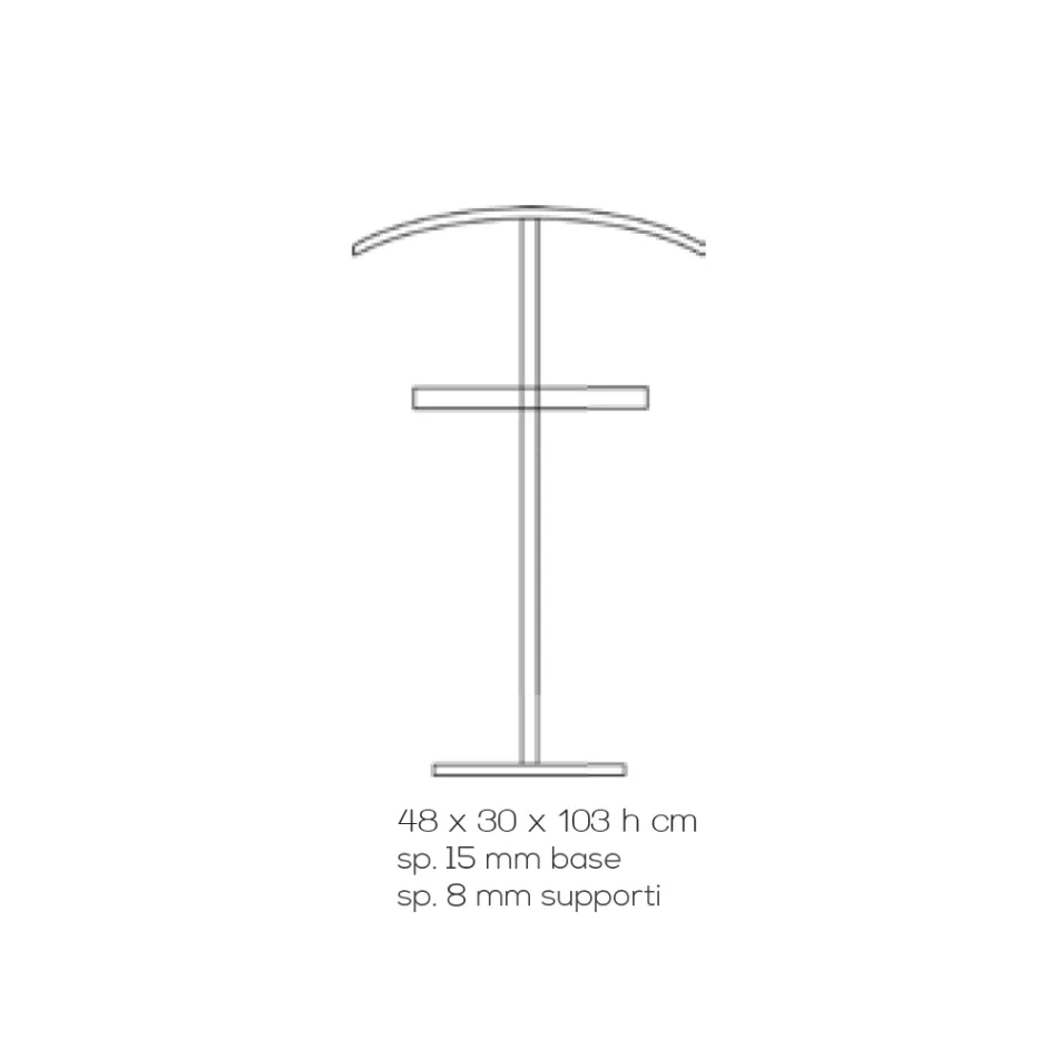 Perchero de suelo de cristal acrílico transparente Essential - Ginergo Viadurini