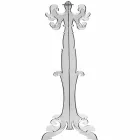 Perchero de pie, diseño clásico, en plexiglás Giave Viadurini