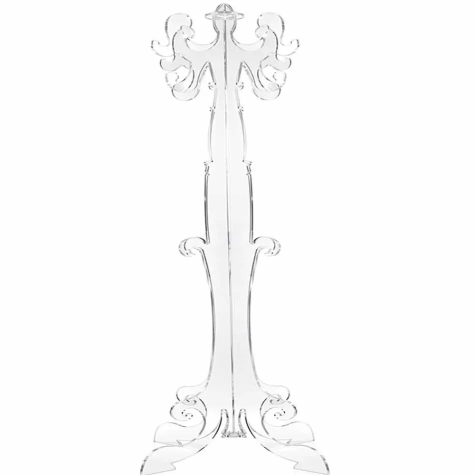 Perchero de pie, diseño clásico, en plexiglás Giave Viadurini