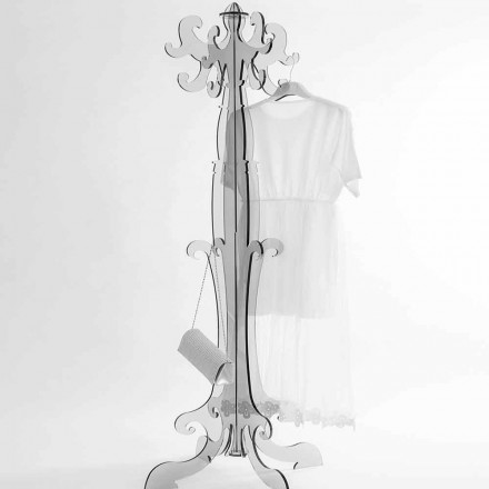 Perchero de pie, diseño clásico, en plexiglás Giave Viadurini