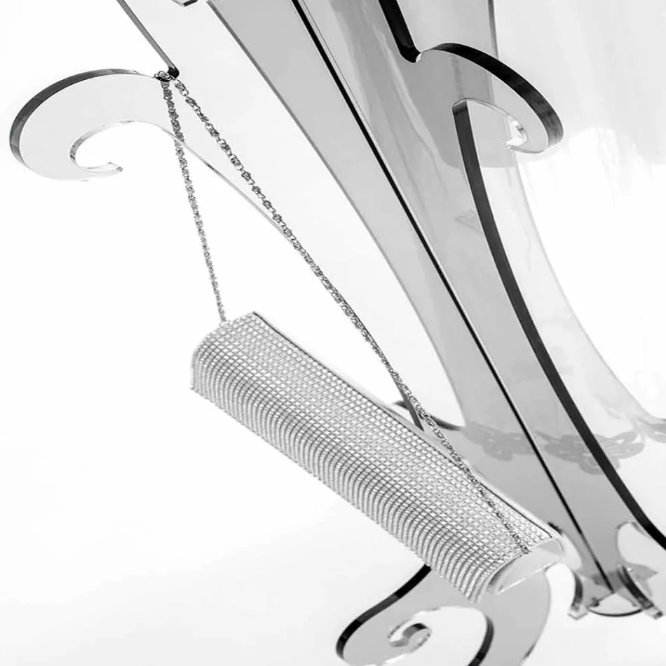 Perchero de pie, diseño clásico, en plexiglás Giave Viadurini