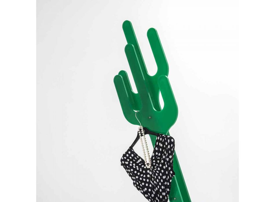 Perchero de diseño moderno verde cactus, hecho en Italia Viadurini