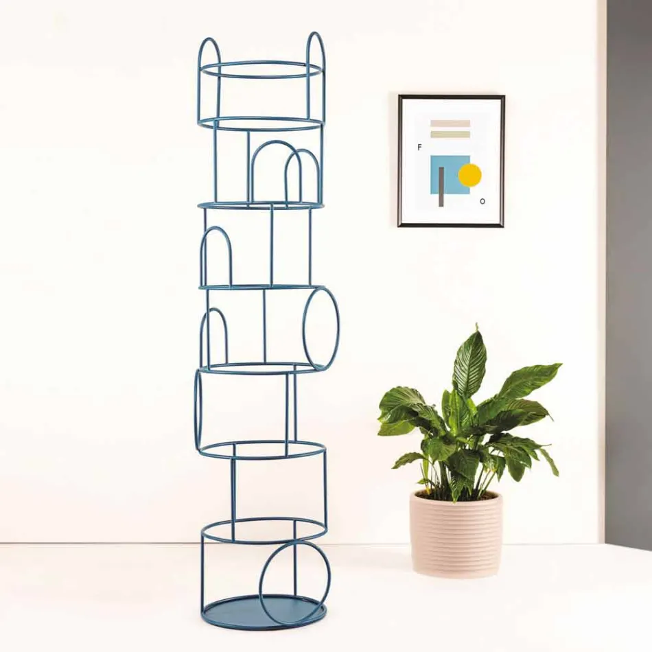 Perchero de pie de diseño en acero coloreado Made in Italy - Vituzzo Viadurini