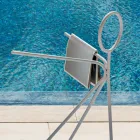 Perchero de pie de acero de 3 piezas Made in Italy - Steward by Myyour Viadurini