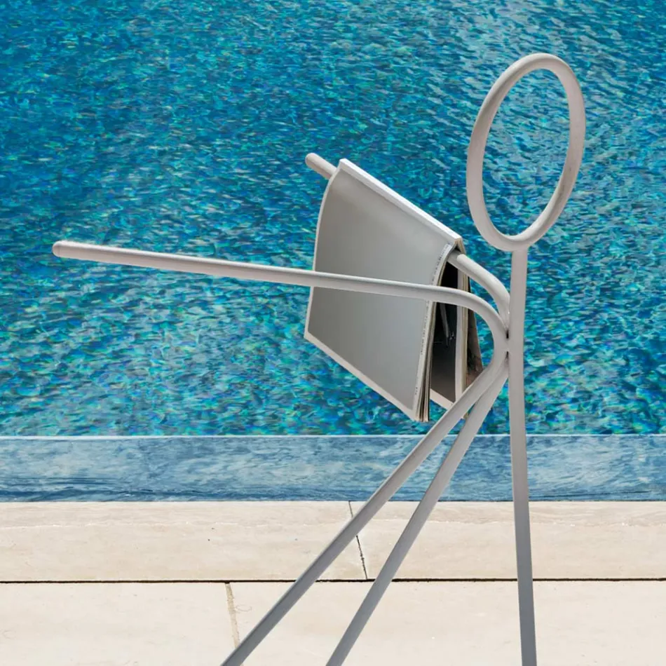 Perchero de pie de acero de 3 piezas Made in Italy - Steward by Myyour Viadurini