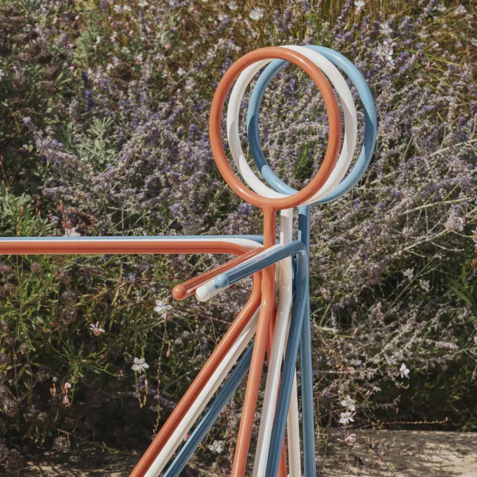 Perchero de pie de acero de 3 piezas Made in Italy - Steward by Myyour Viadurini