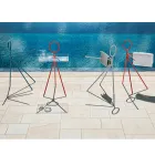 Perchero de pie de acero de 3 piezas Made in Italy - Steward by Myyour Viadurini