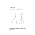 Perchero de pie de acero de 3 piezas Made in Italy - Steward by Myyour Viadurini