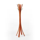 Perchero de acero negro de diseño moderno cubierto de cuero - Naturaleza Viadurini