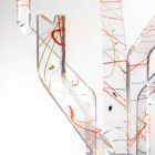 Percha de pie multicolor moderna hecha en Italia, Andrea Viadurini