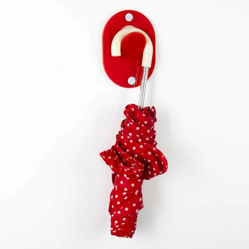 Colgador de pared en plexiglás de colores 5 piezas Clip Design - Freddie Viadurini