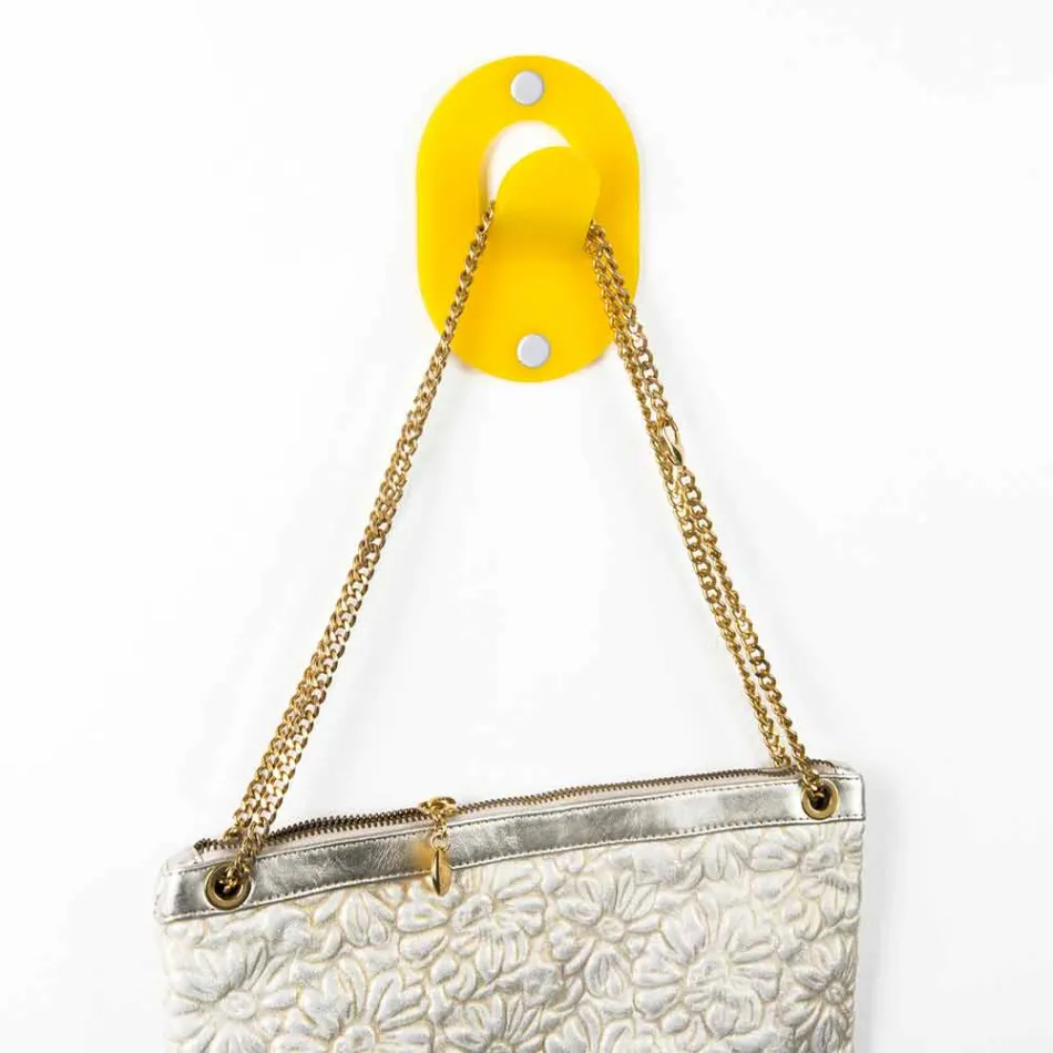 Colgador de pared en plexiglás de colores 5 piezas Clip Design - Freddie Viadurini