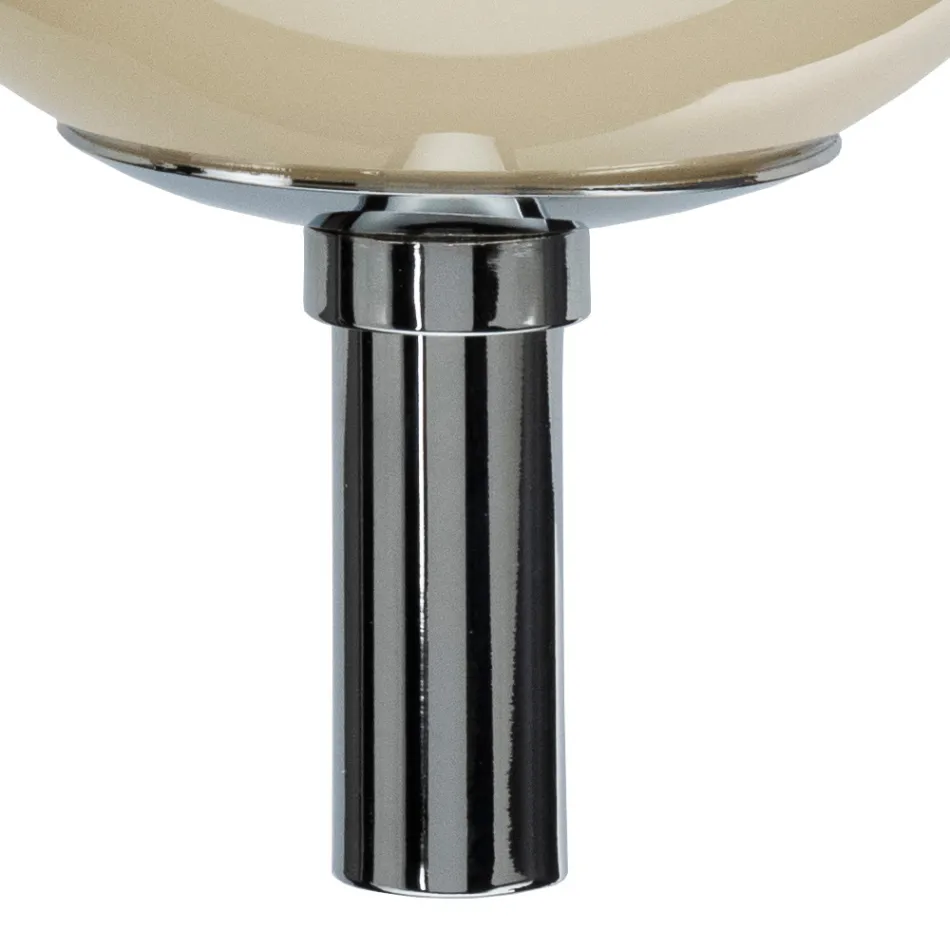 Lumira - Lámpara de pared de dos luces con placa vertical en cristal y metal. Fabricada en Italia. Viadurini