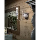 Aplique de Pared Artesanal en Cerámica y Latón Pintado a Mano - Sanremo Viadurini