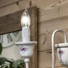 Aplique de Pared Artesanal en Cerámica y Latón Pintado a Mano - Sanremo Viadurini