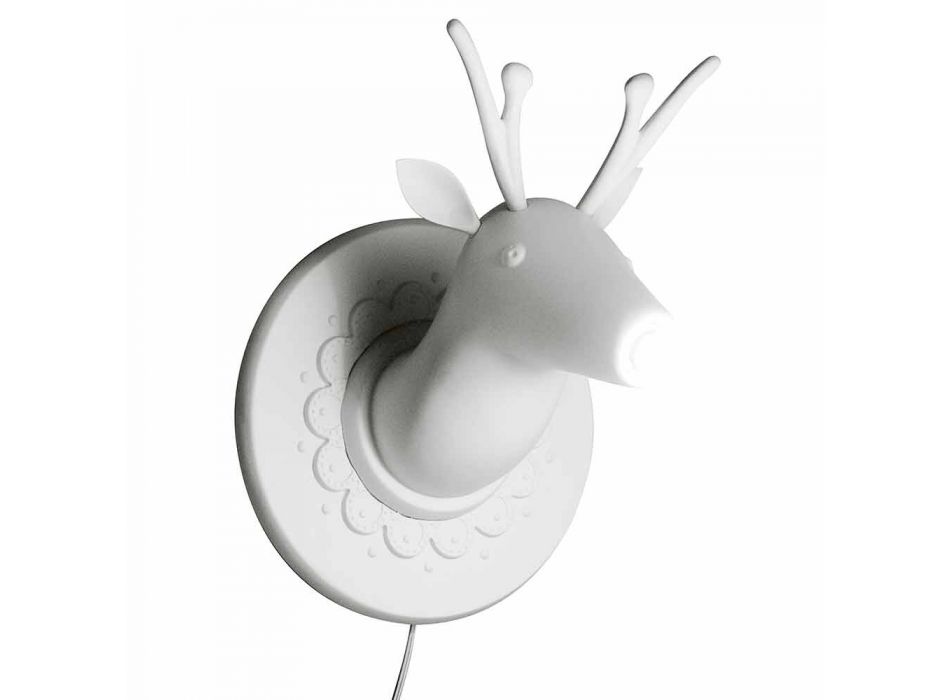 Aplique de pared de diseño moderno de cerámica blanca mate en Cervo - Memento
