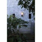Lámpara de pared para exterior de latón y vidrio blanco - Loggia de Il Fanale Viadurini