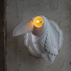 Lámpara de pared en cerámica blanca mate de diseño italiano moderno - Tucano Viadurini