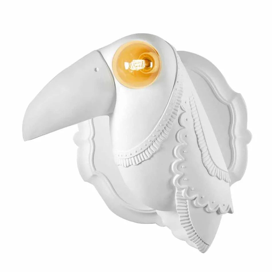 Lámpara de pared en cerámica blanca mate de diseño italiano moderno - Tucano Viadurini