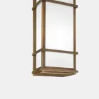 Aplique de pared vintage con 2 luces de latón y plexiglás - Quadro de Il Fanale Viadurini