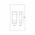 Aplique de pared vintage con 2 luces de latón y plexiglás - Quadro de Il Fanale Viadurini