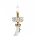 Lámpara de Pared Clásica 3 Luces Artesanal Cristal de Lujo Made in Italy - Saline Viadurini